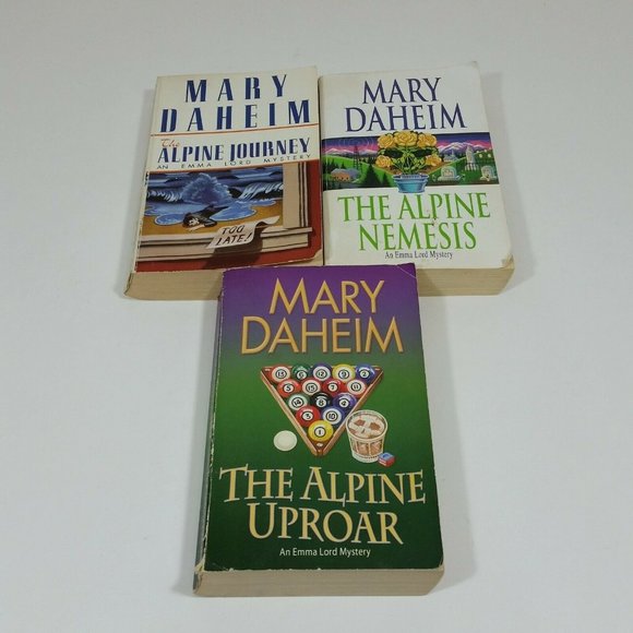 Other - 3 Emma Lord Mystery Paperback Books by Mary Daheim Alpine Nemesis Uproar Journey